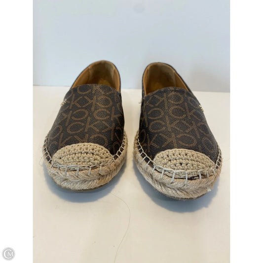 Shoes Flats By Calvin Klein In Brown, Size: 8