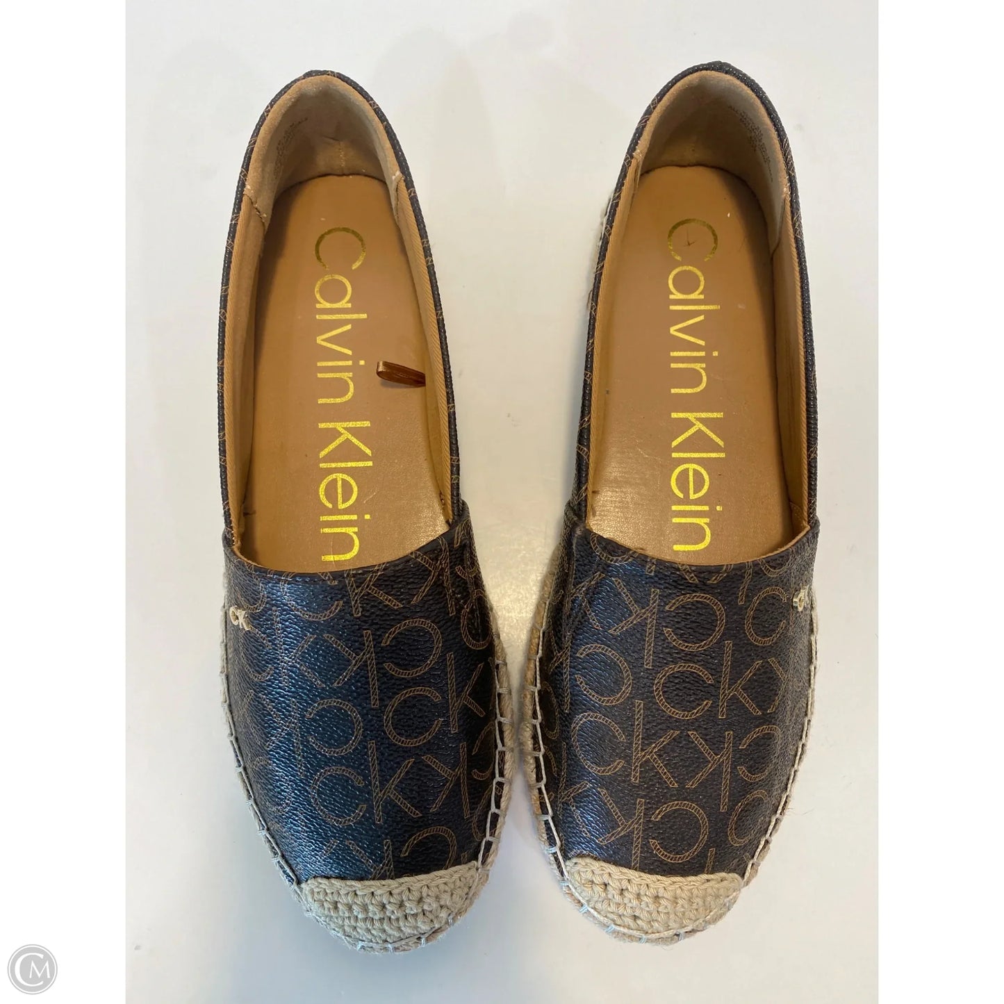 Shoes Flats By Calvin Klein In Brown, Size: 8