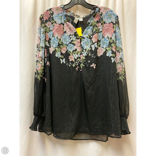 Top Long Sleeve By Joie In Black, Size: 1x