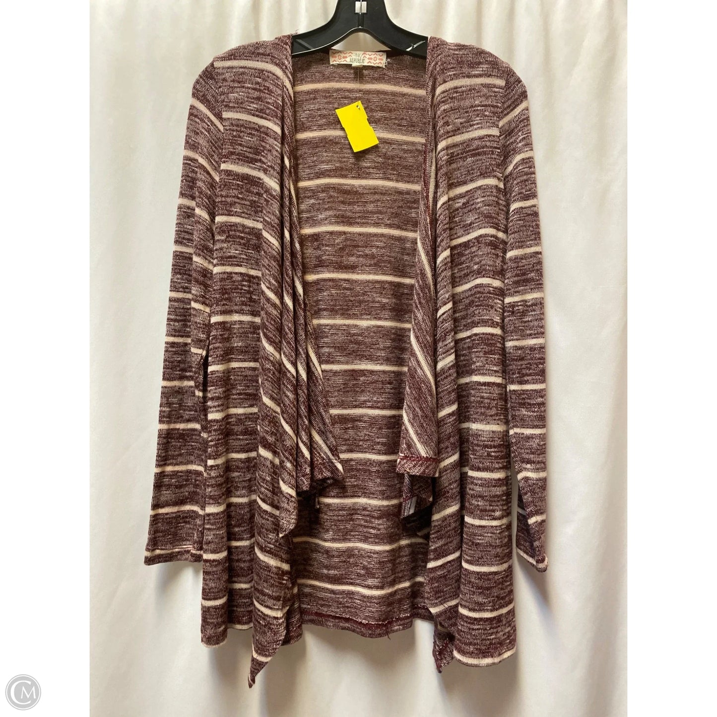 Cardigan By Pink Republic In Maroon, Size: M