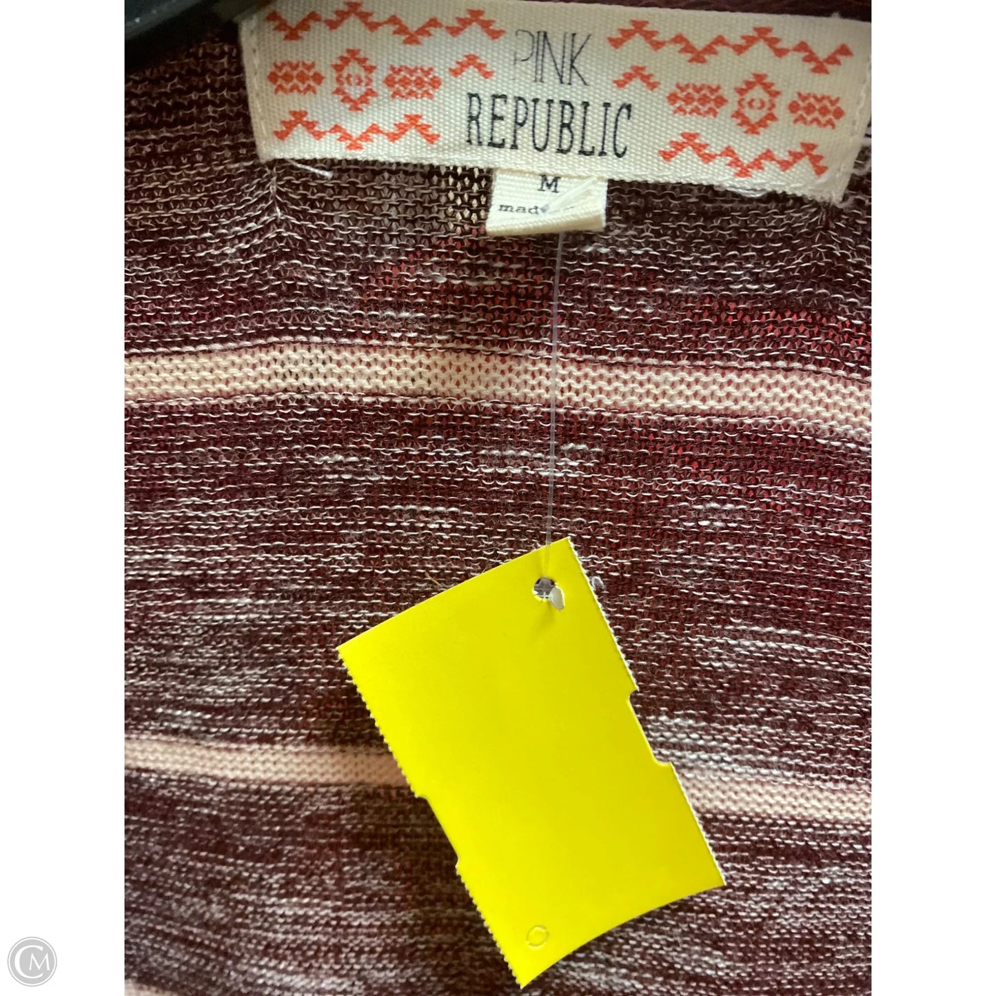 Cardigan By Pink Republic In Maroon, Size: M