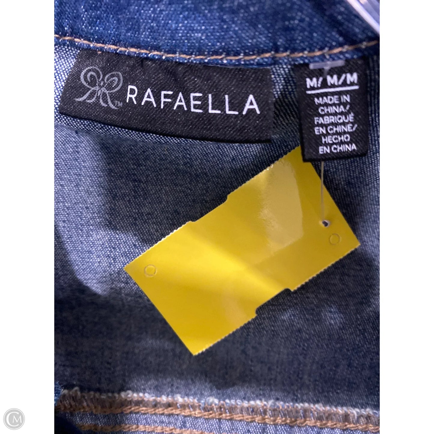 Jacket Denim By Rafaella In Blue Denim, Size: M