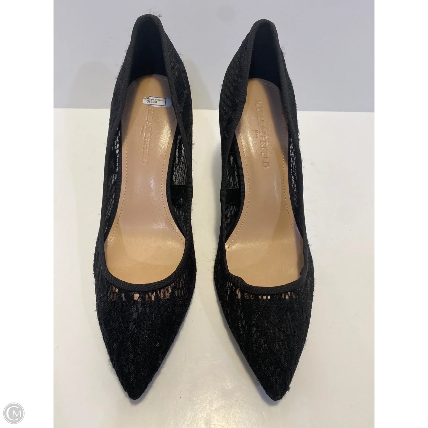 Shoes Designer By Karl Lagerfeld In Black, Size: 9.5
