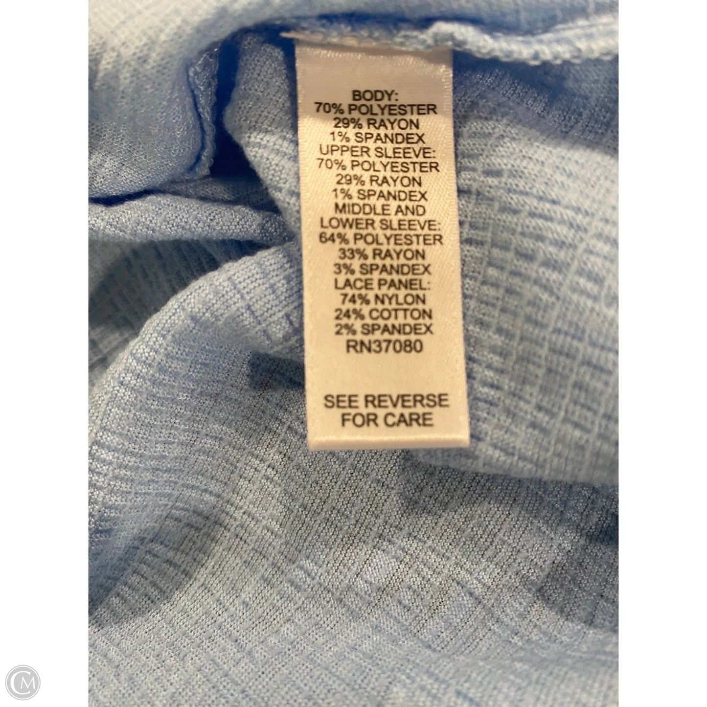 Top Long Sleeve By Cato In Blue, Size: M