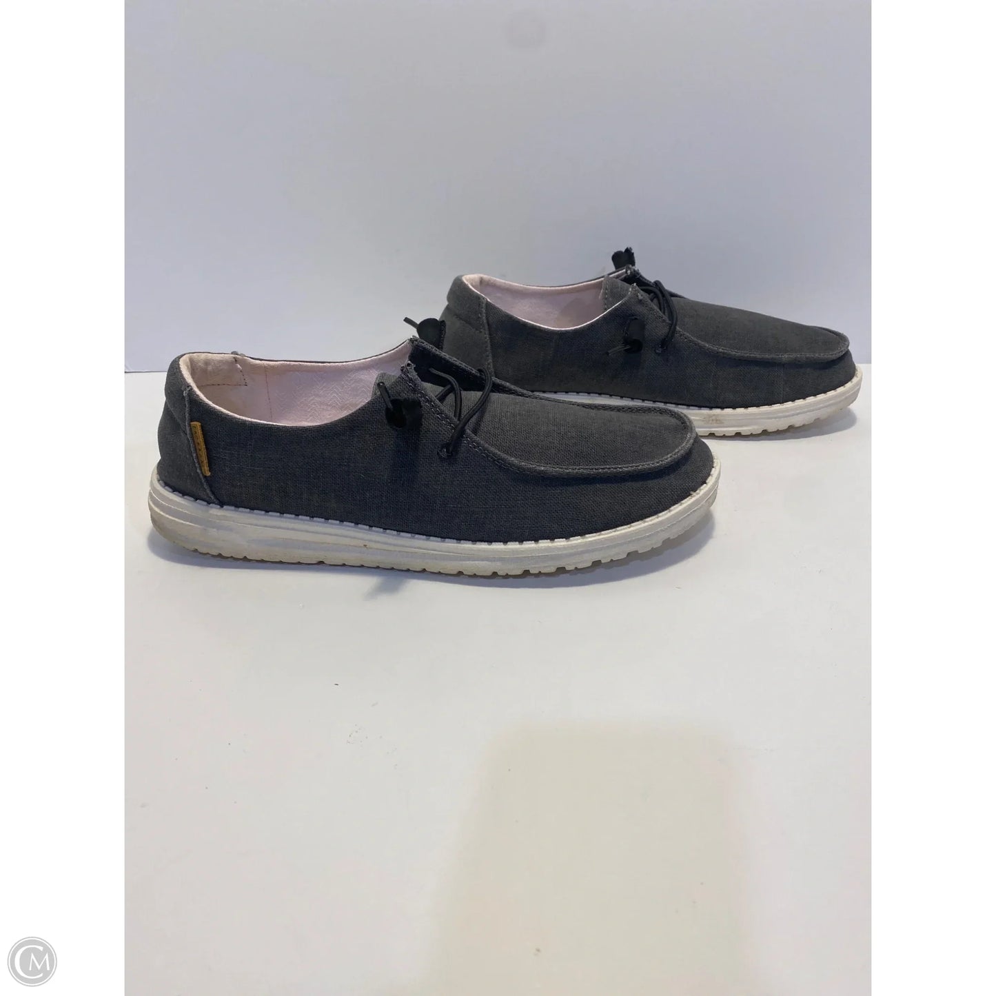 Shoes Flats By Hey Dude In Grey, Size: 9