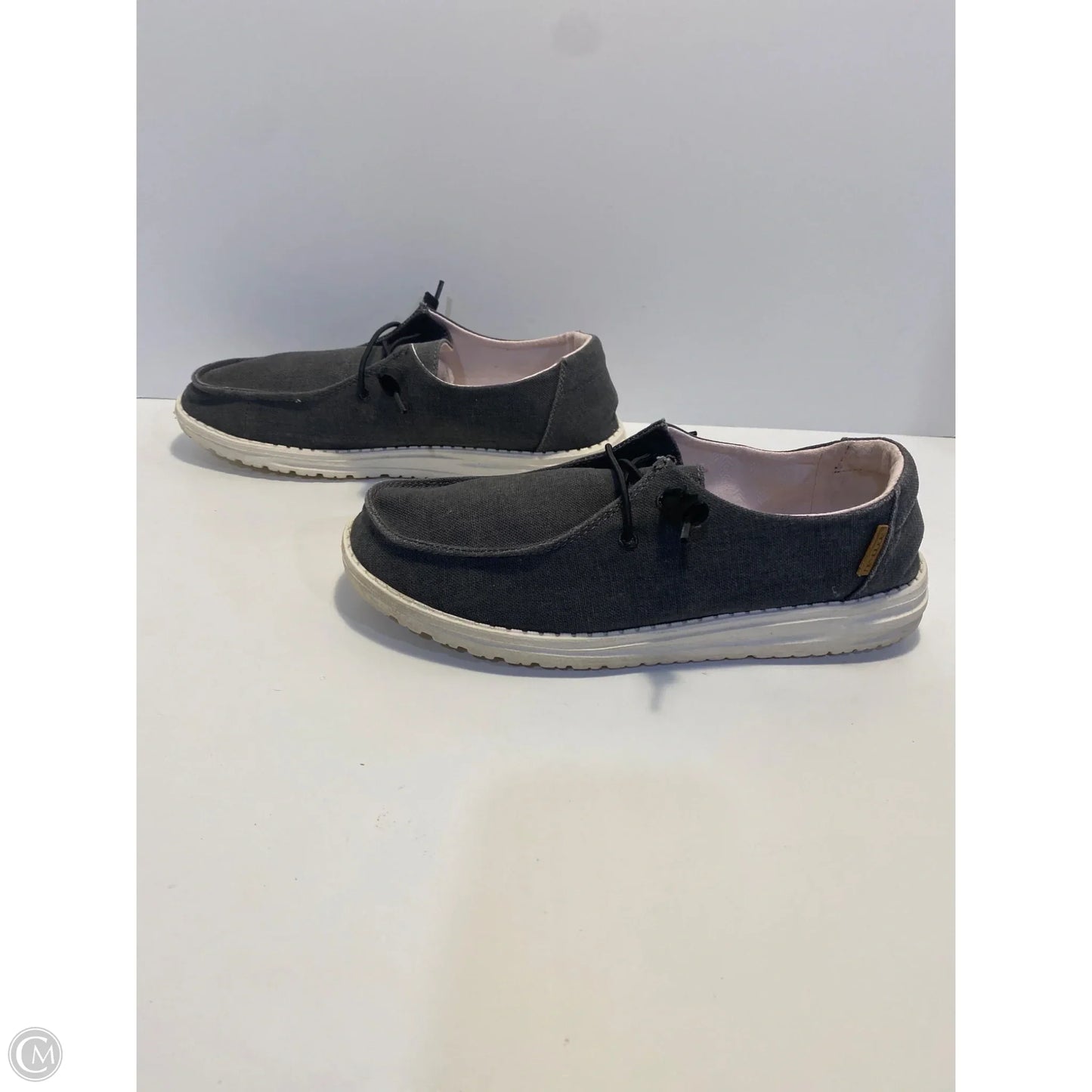 Shoes Flats By Hey Dude In Grey, Size: 9