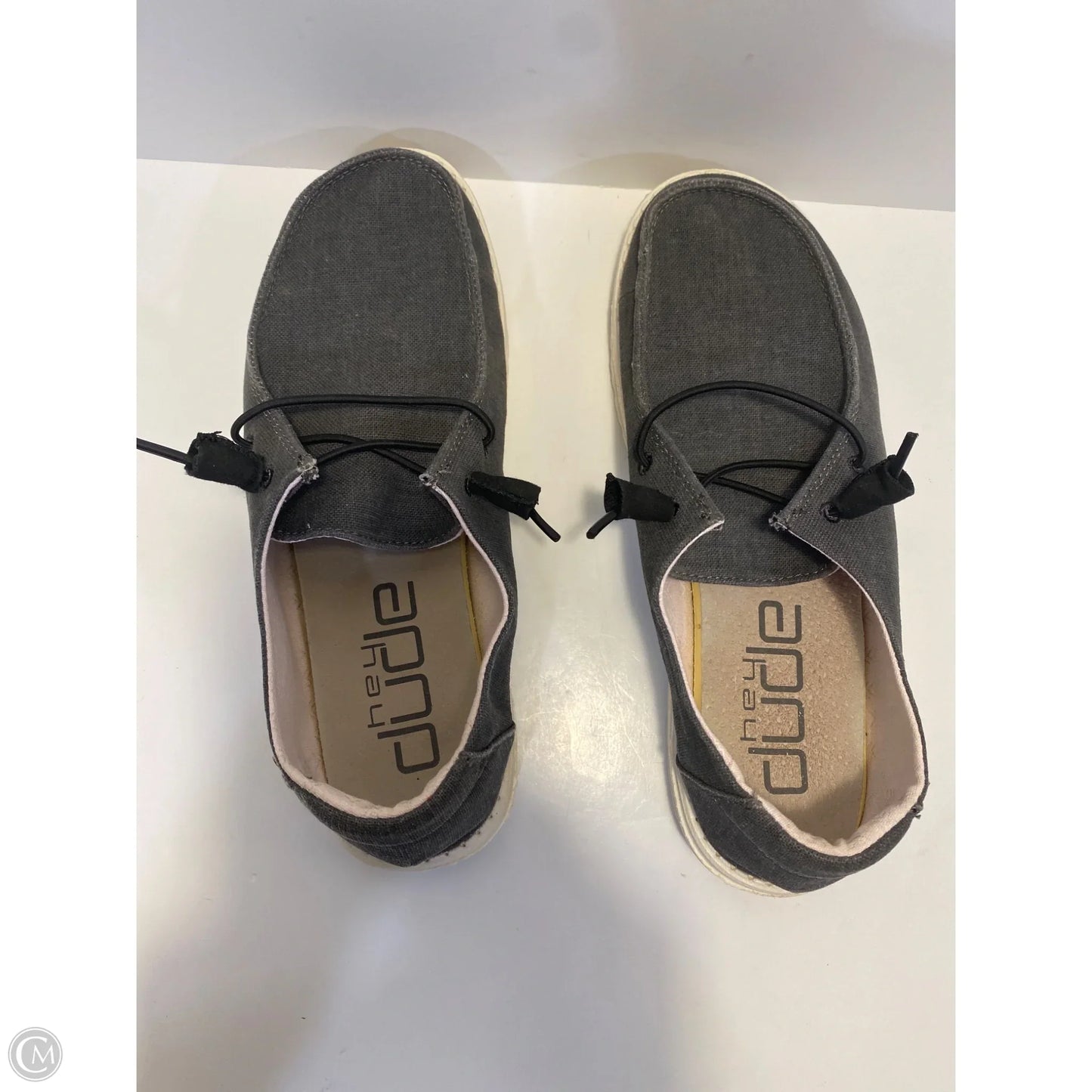 Shoes Flats By Hey Dude In Grey, Size: 9