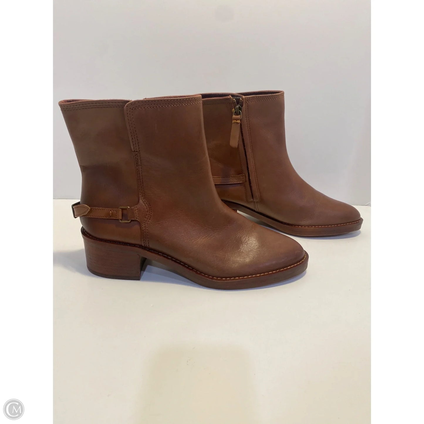 Boots Ankle Flats By Franco Sarto In Brown, Size: 9.5