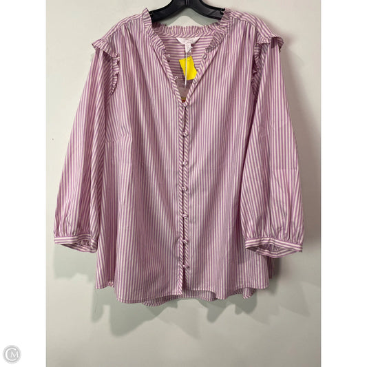 Top Long Sleeve By Lc Lauren Conrad In Purple, Size: 3x