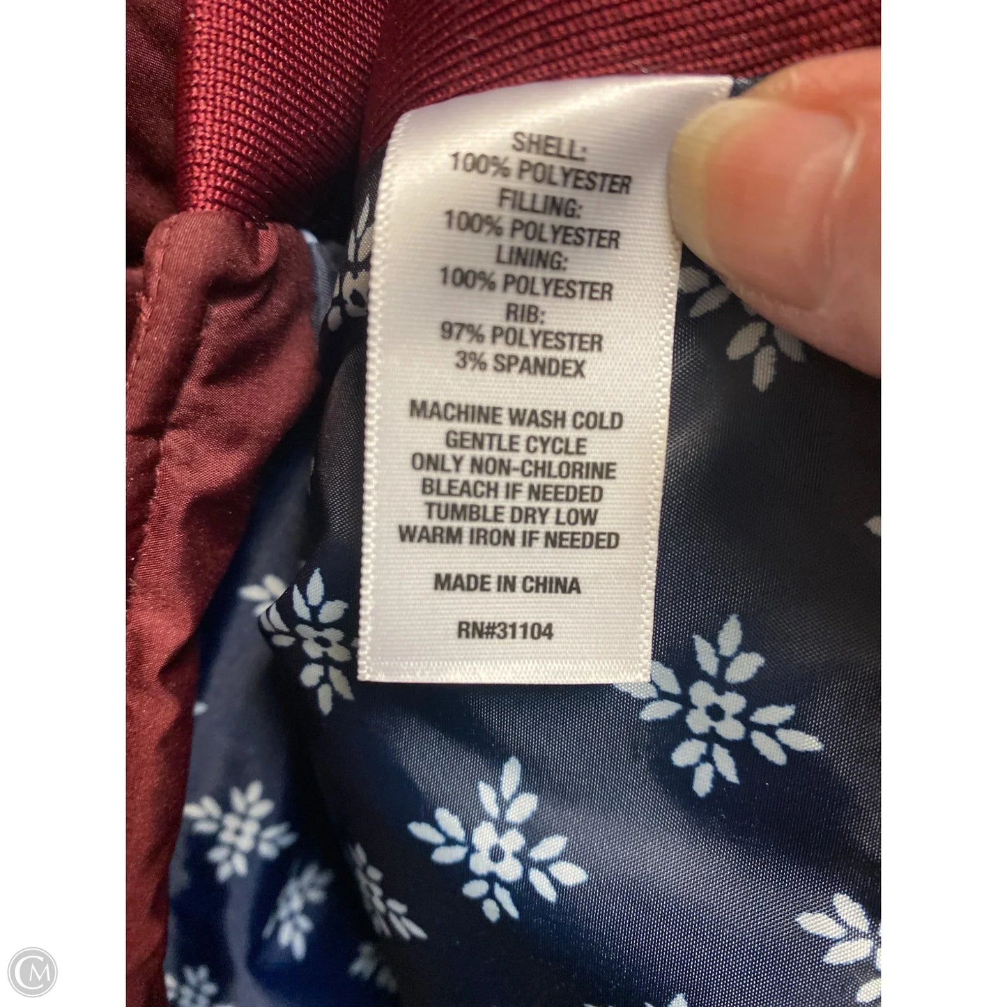 Vest Puffer & Quilted By Kim Rogers In Maroon, Size: 3x