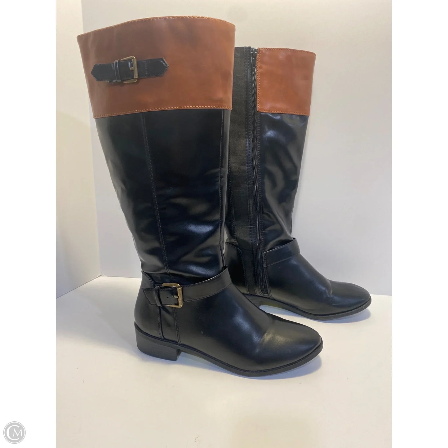 Boots Knee Flats By Rampage In Black, Size: 8.5