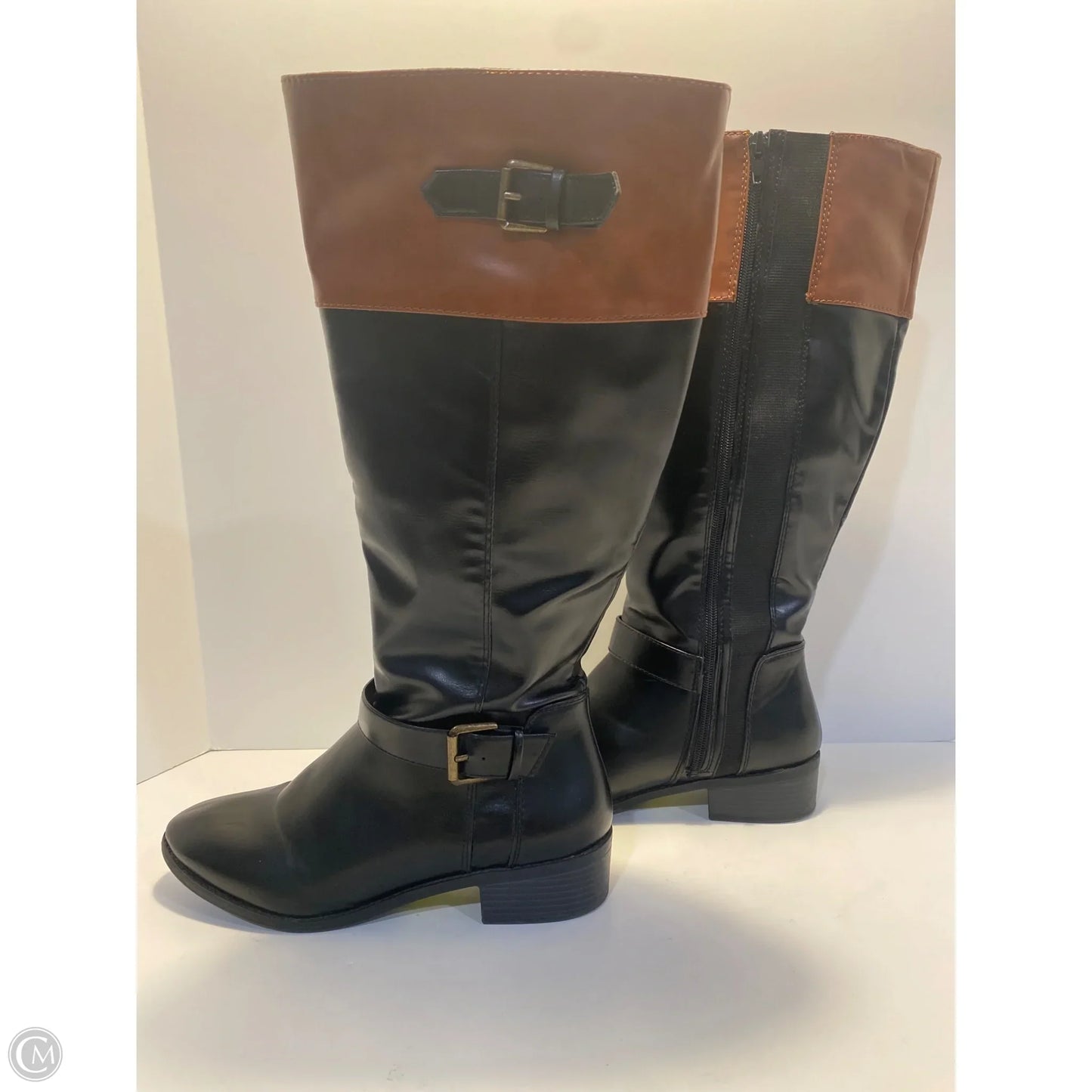 Boots Knee Flats By Rampage In Black, Size: 8.5