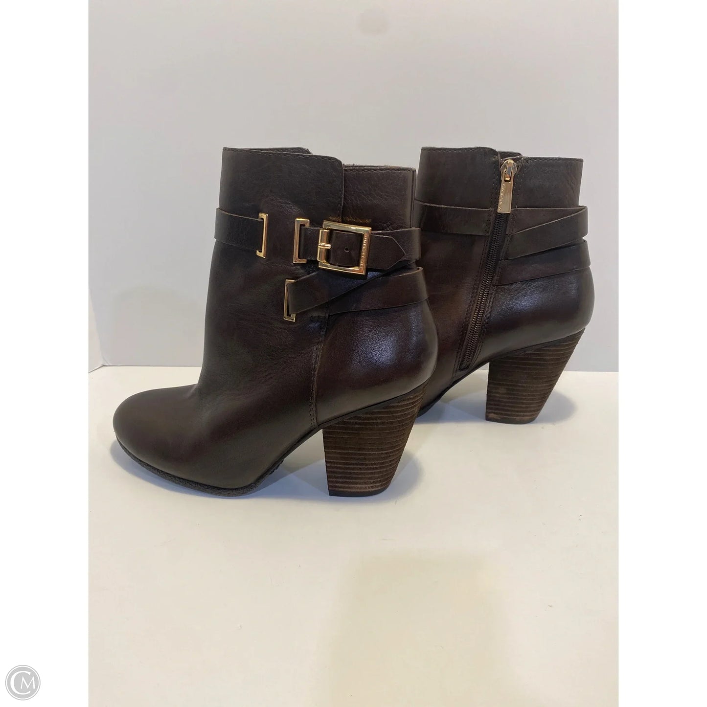 Boots Ankle Heels By Vince Camuto In Brown, Size: 8.5