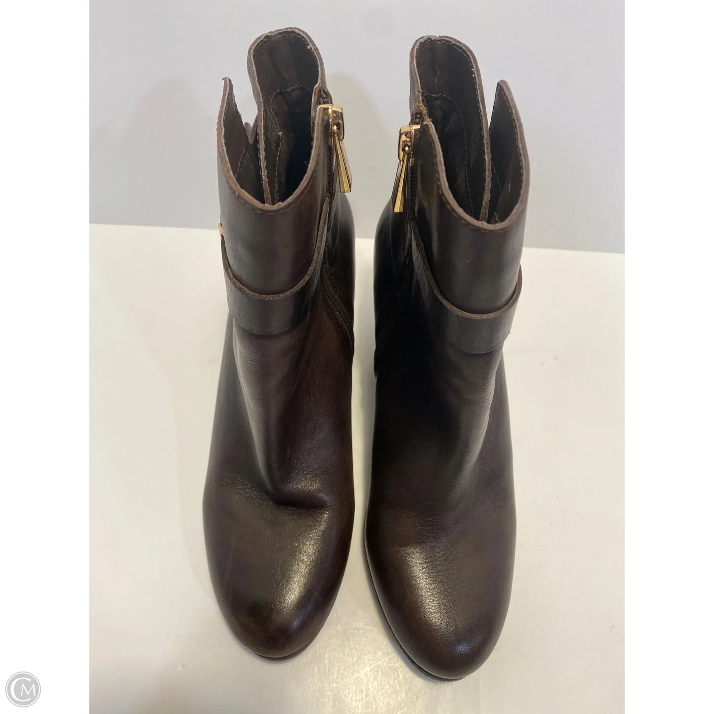 Boots Ankle Heels By Vince Camuto In Brown, Size: 8.5