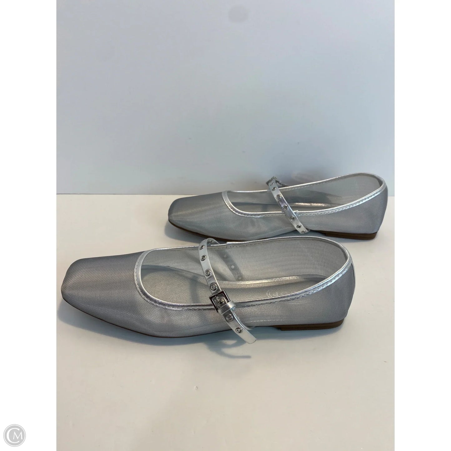 Shoes Flats By Scoop In Silver, Size: 10
