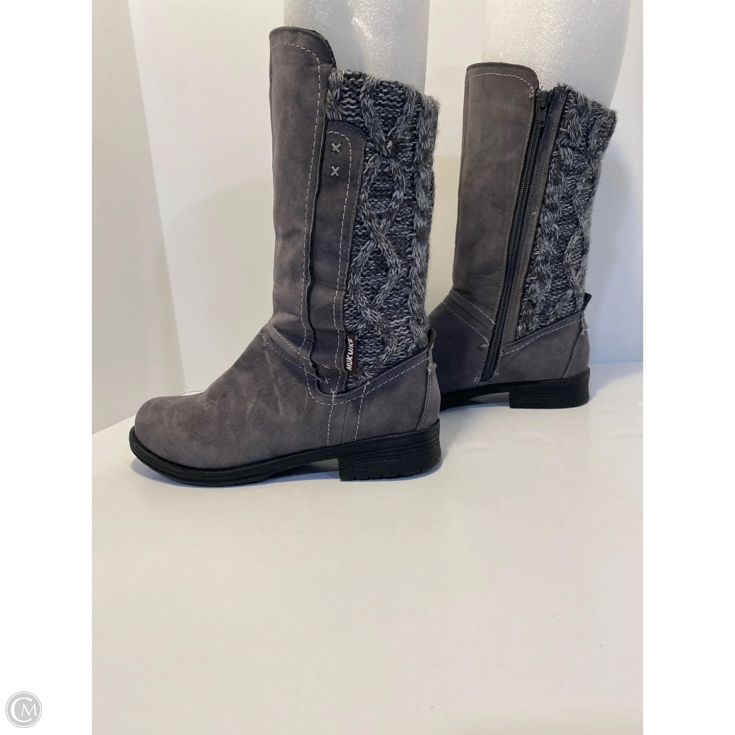 Boots Mid-calf Flats By Muk Luks In Grey, Size: 9