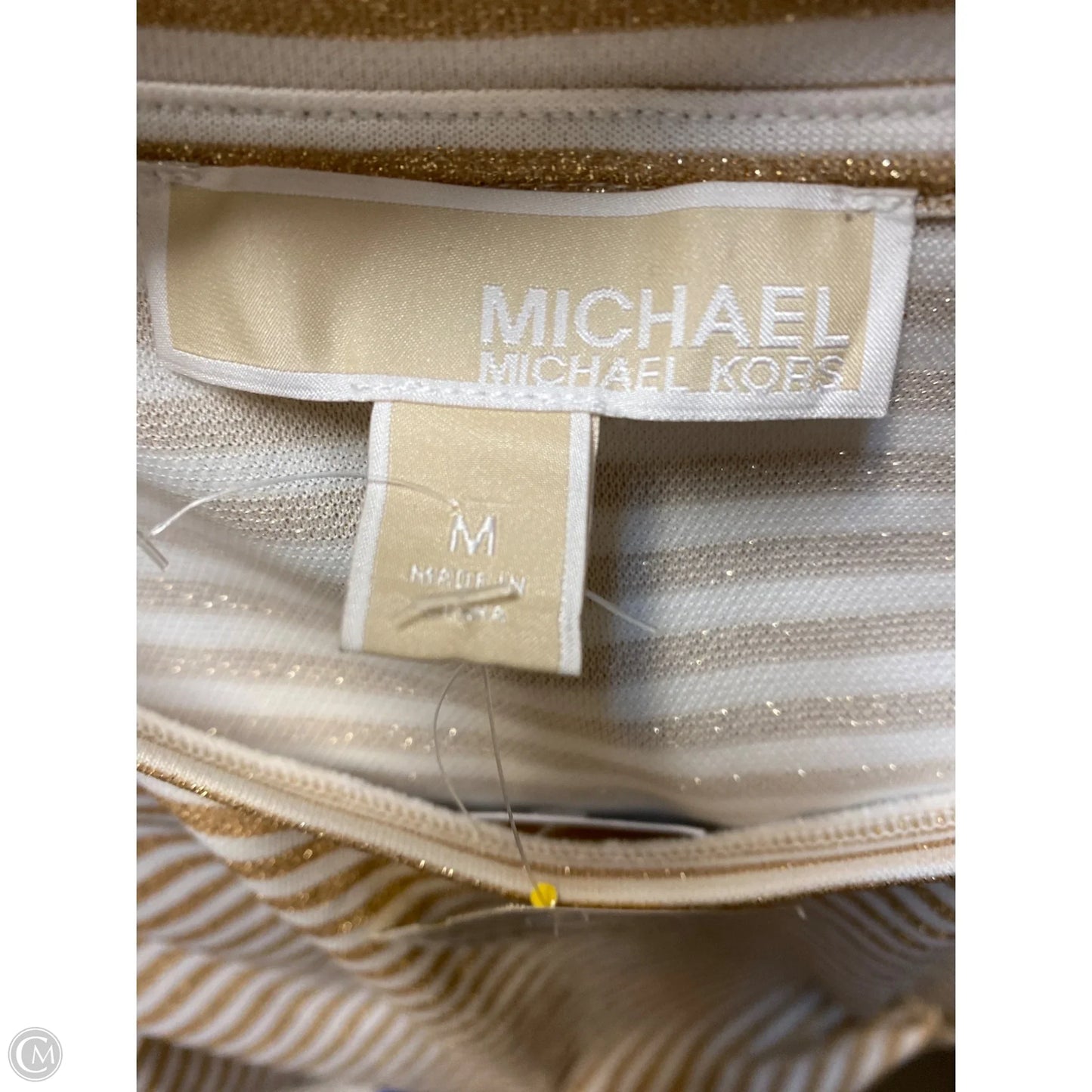 Dress Casual Midi By Michael By Michael Kors In Gold, Size: M