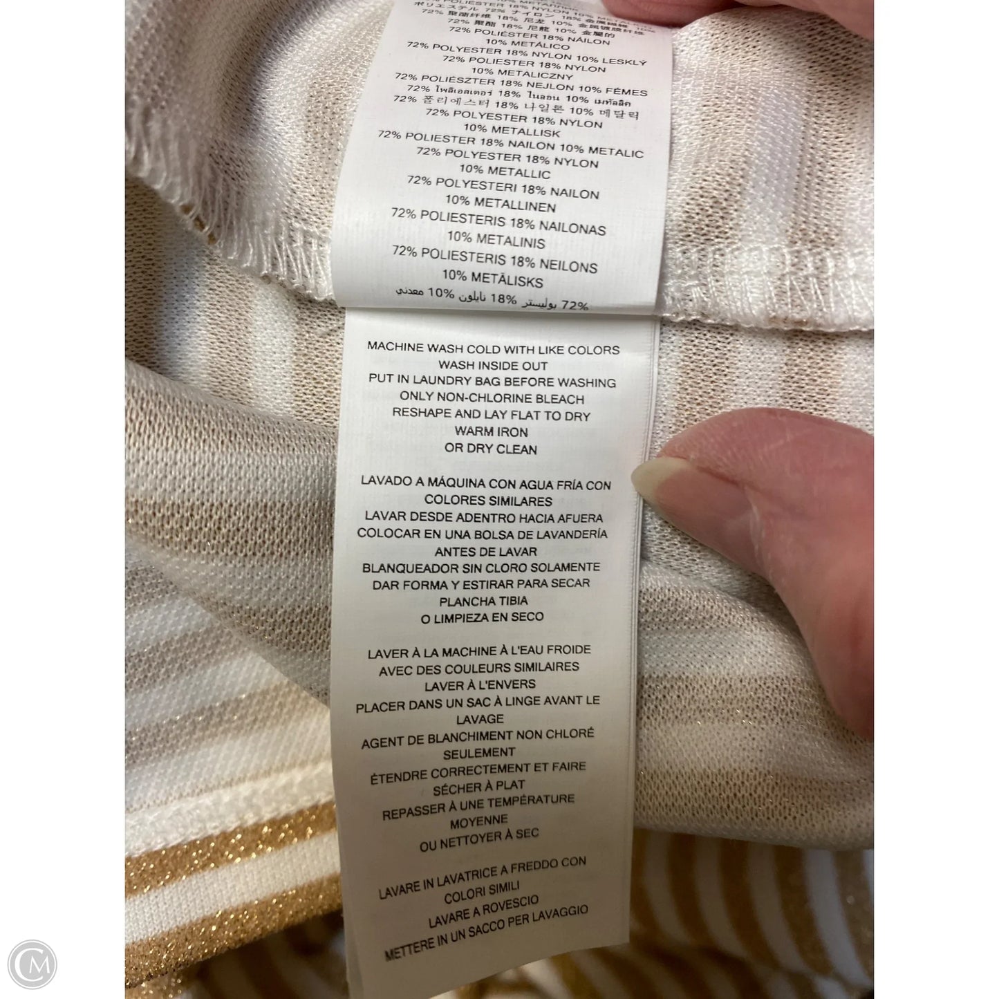 Dress Casual Midi By Michael By Michael Kors In Gold, Size: M