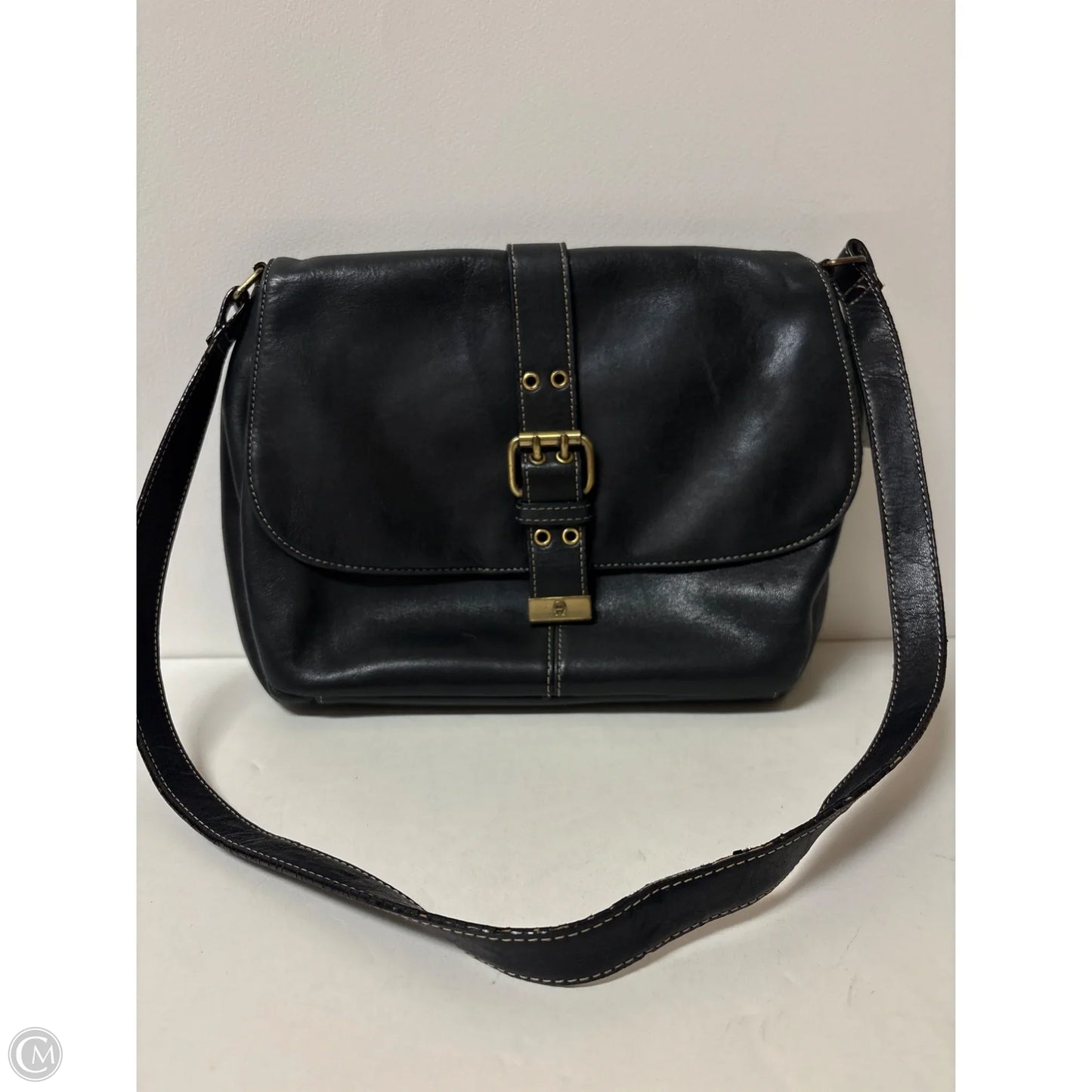 Handbag Leather By Etienne Aigner, Size: Medium