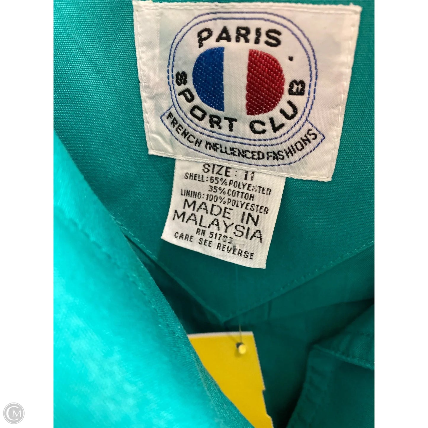 Coat Parka By Paris Sport Club In Green, Size: L