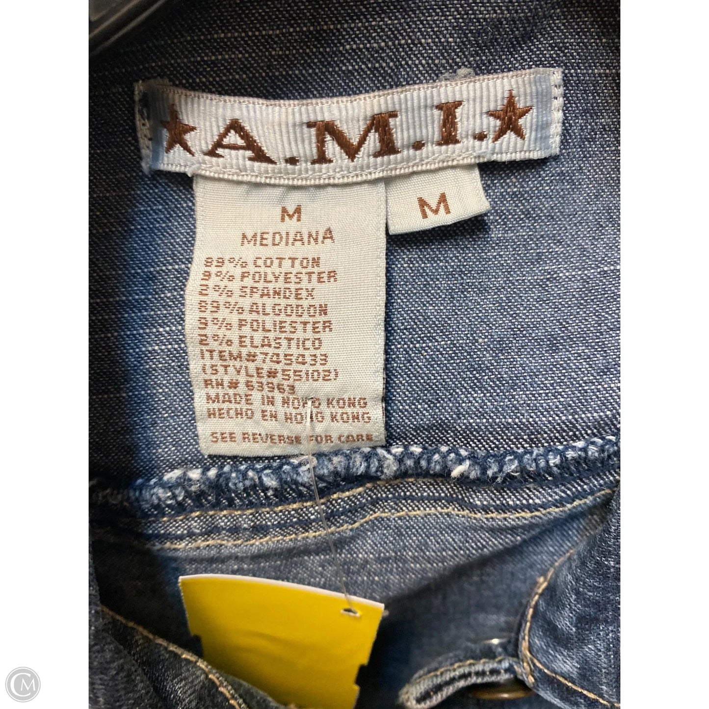Jacket Denim By Ami In Blue Denim, Size: M