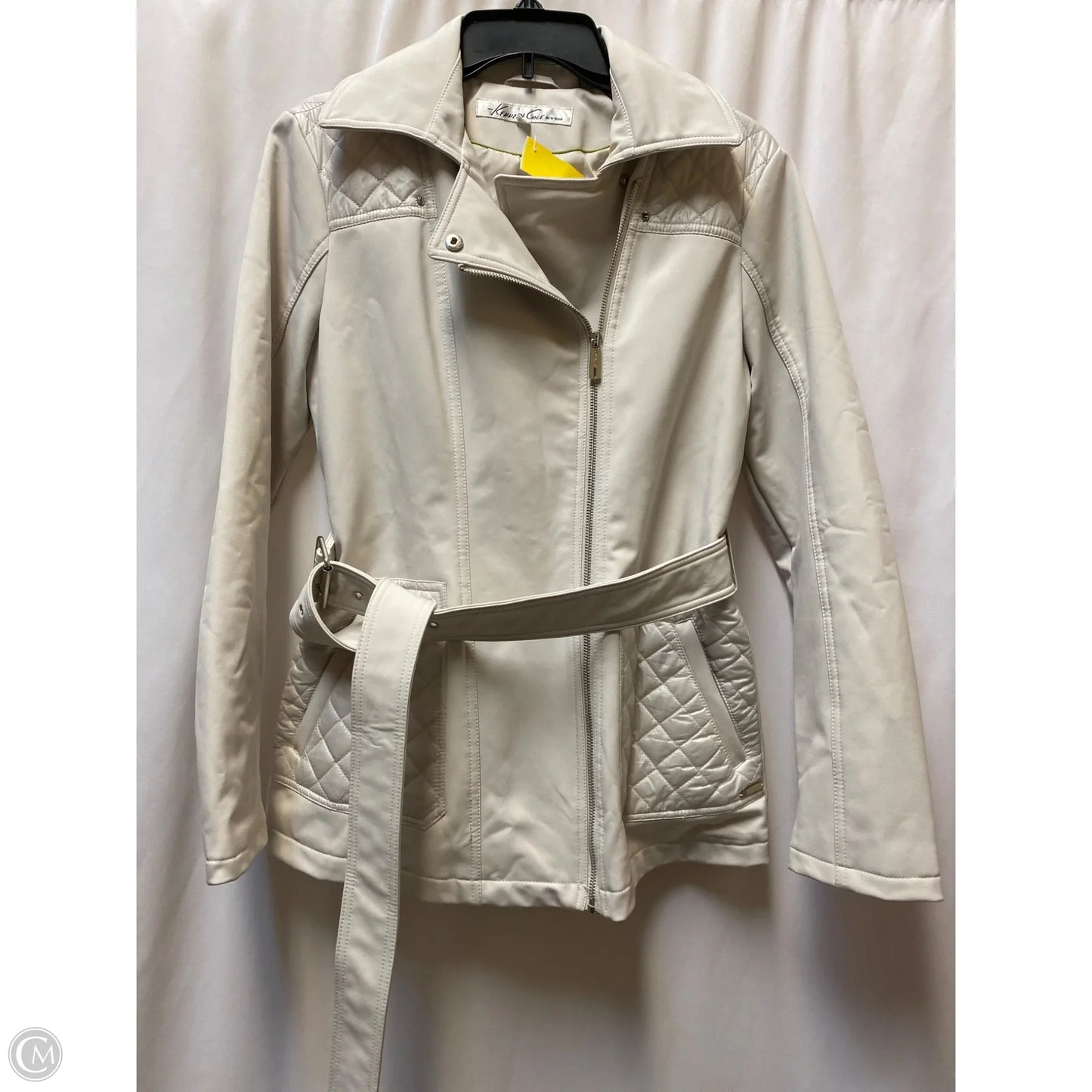 Coat Parka By Kenneth Cole In Cream, Size: S