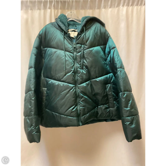 Coat Puffer & Quilted By Ava & Viv In Green, Size: 3x