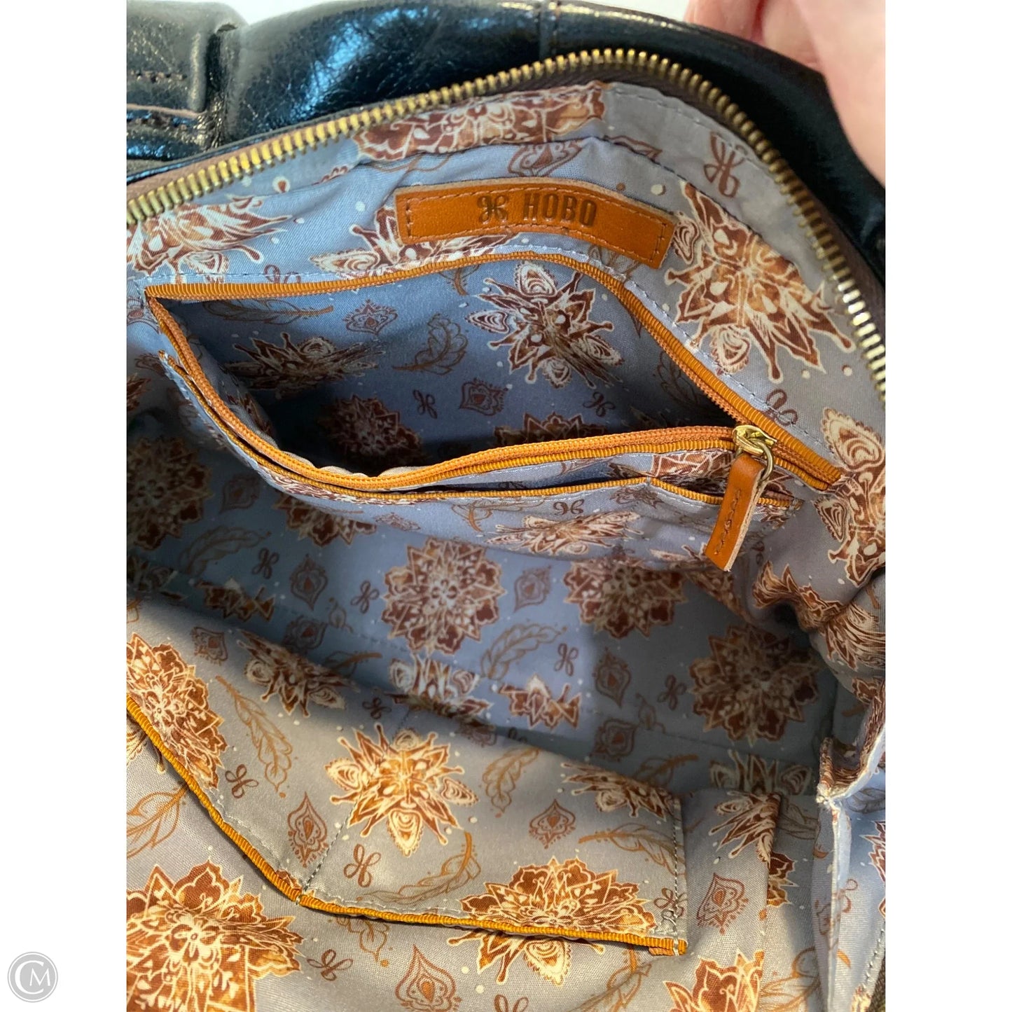 Handbag Leather By Hobo Intl, Size: Medium