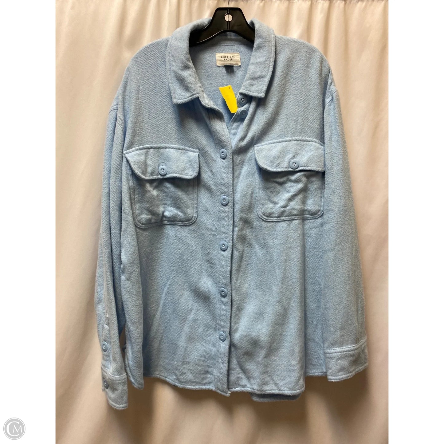 Jacket Shirt By American Eagle In Blue, Size: Xl