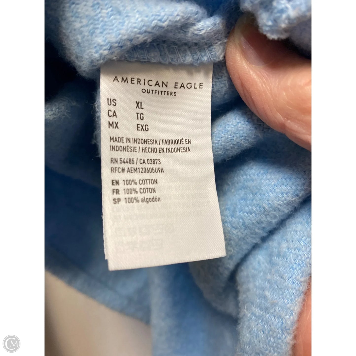 Jacket Shirt By American Eagle In Blue, Size: Xl