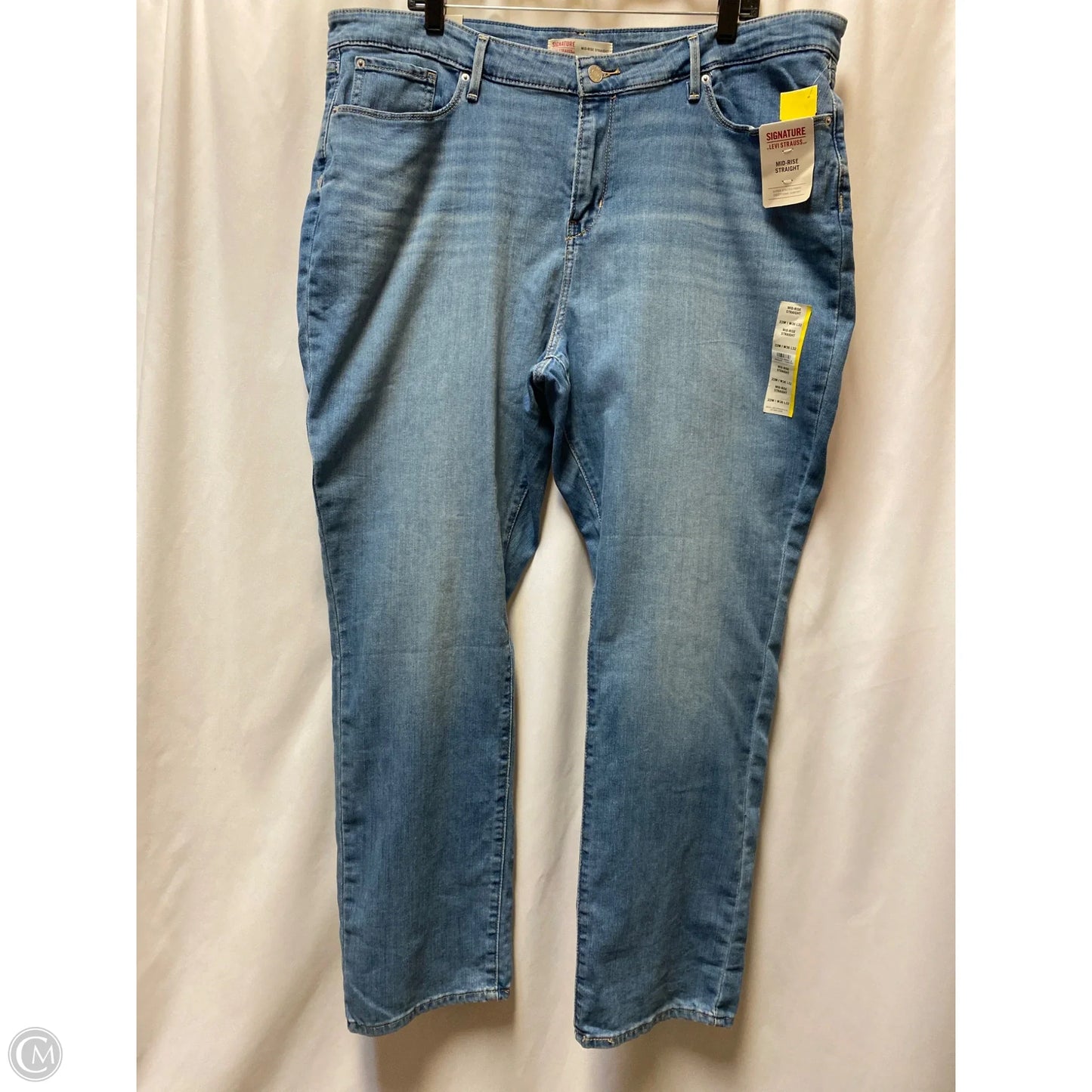 Jeans Straight By Levis In Blue Denim, Size: 22