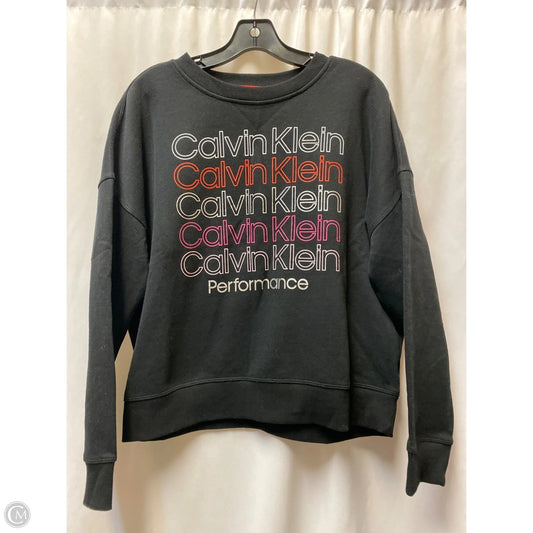 Sweatshirt Collar By Calvin Klein In Black, Size: Xl