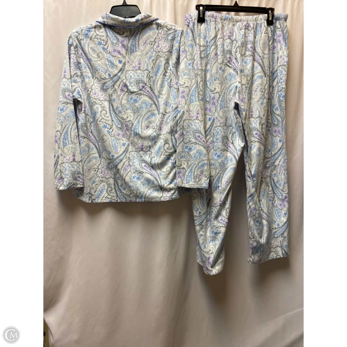 Pajamas 2pc By Aria In Blue, Size: L