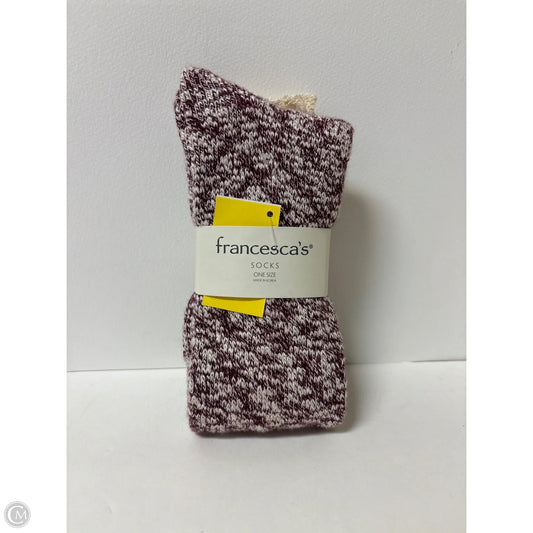 Socks By Francesca's In Maroon, Size: Osfm