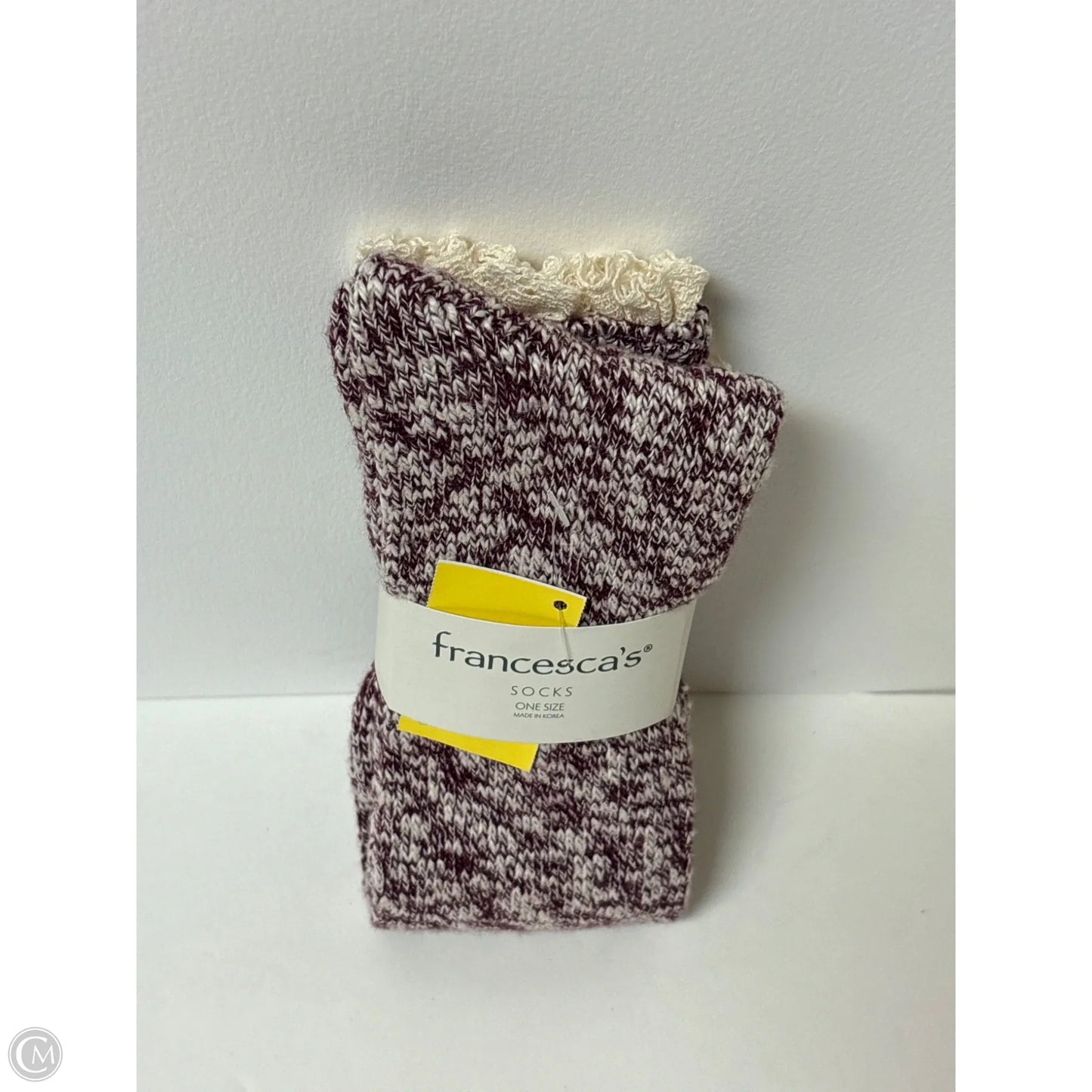 Socks By Francesca's In Maroon, Size: Osfm
