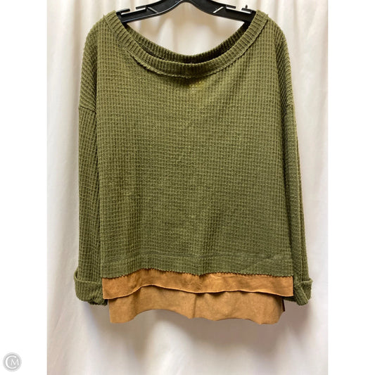 Top Long Sleeve By White Birch In Green, Size: S