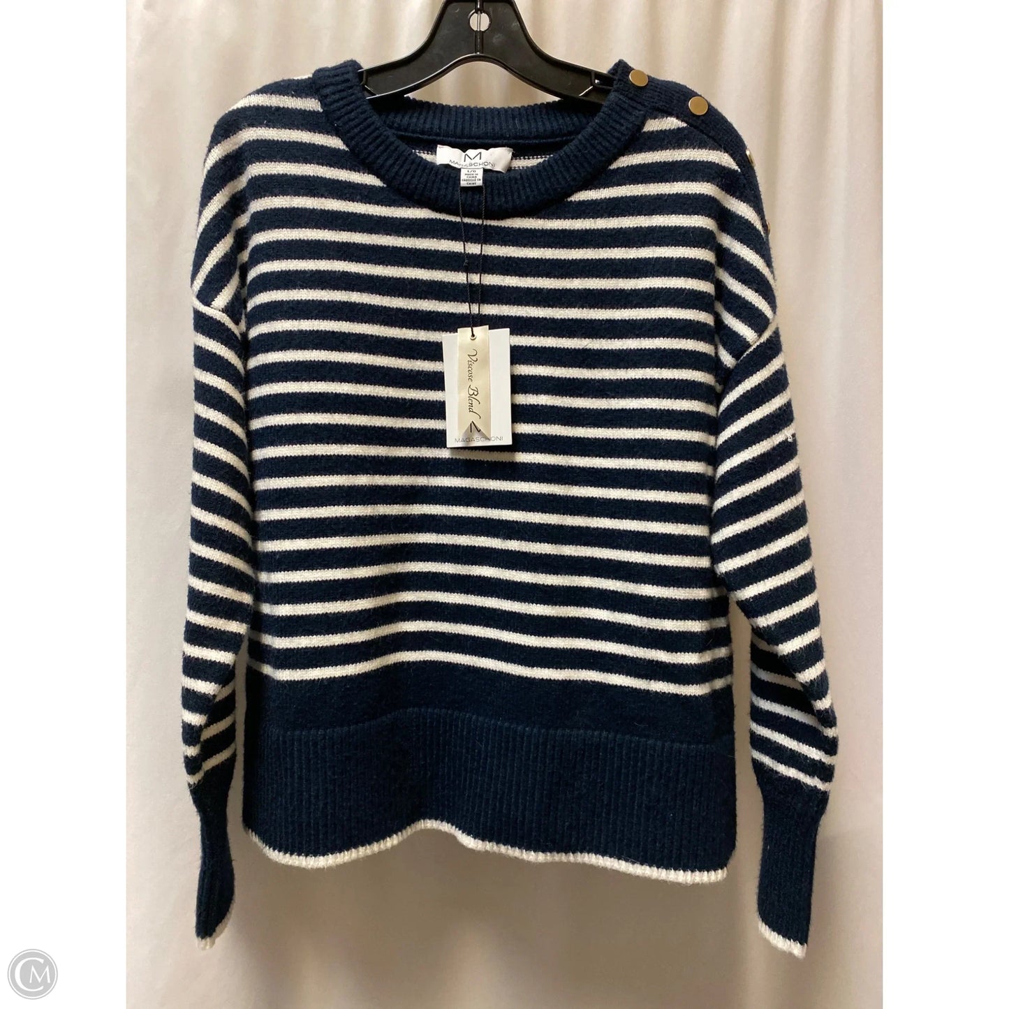 Sweater By Magaschoni In Blue, Size: L