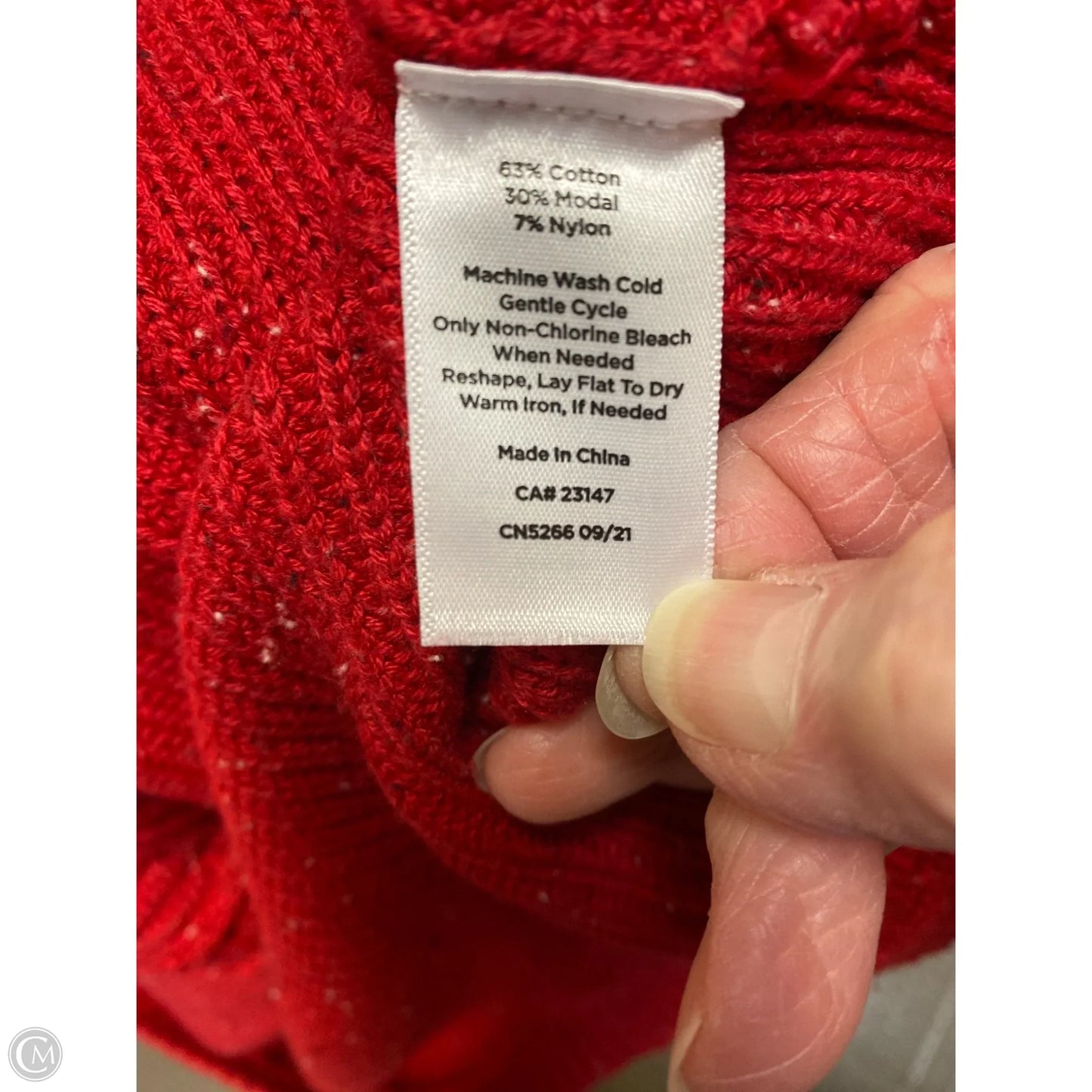 Sweater By Talbots In Red, Size: 1x