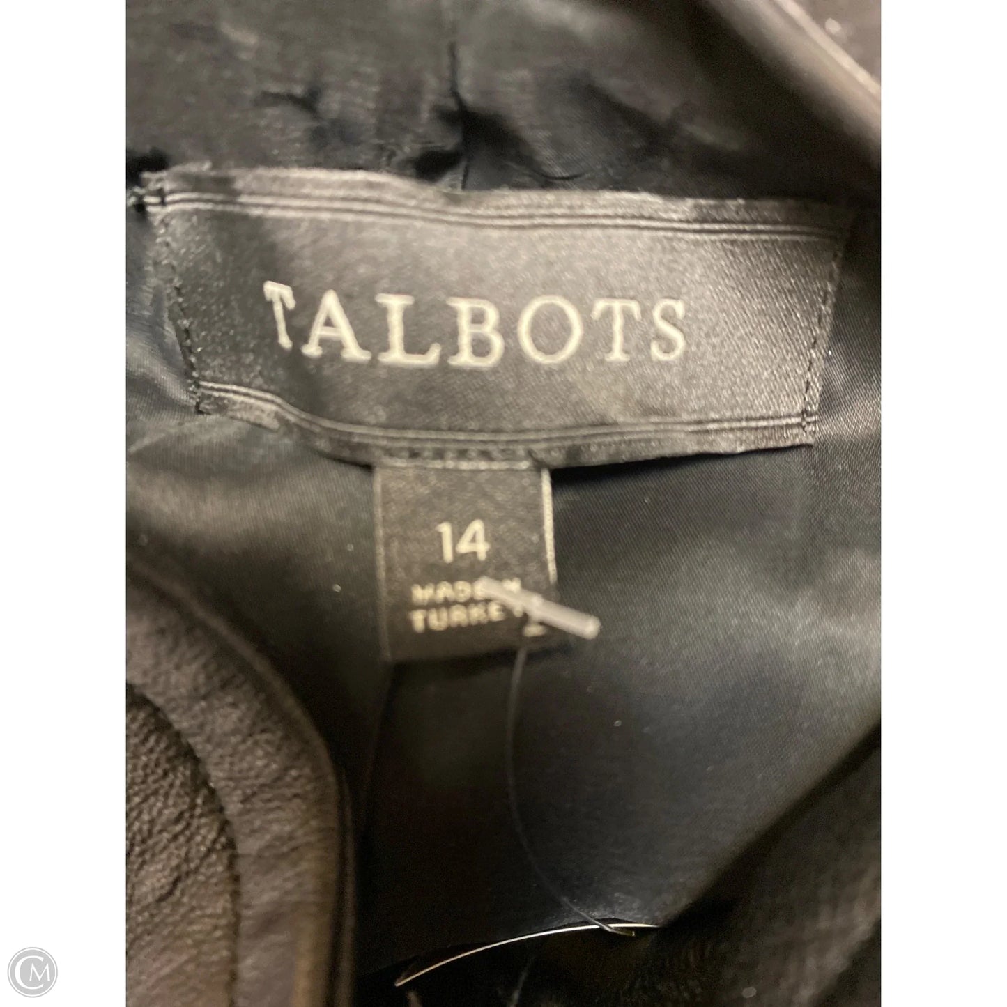 Jacket Leather By Talbots In Black, Size: L