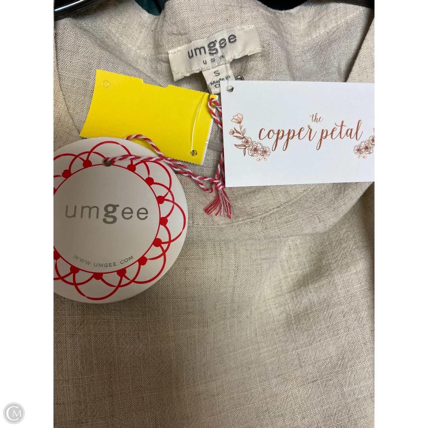 Top Short Sleeve By Umgee In Tan, Size: S