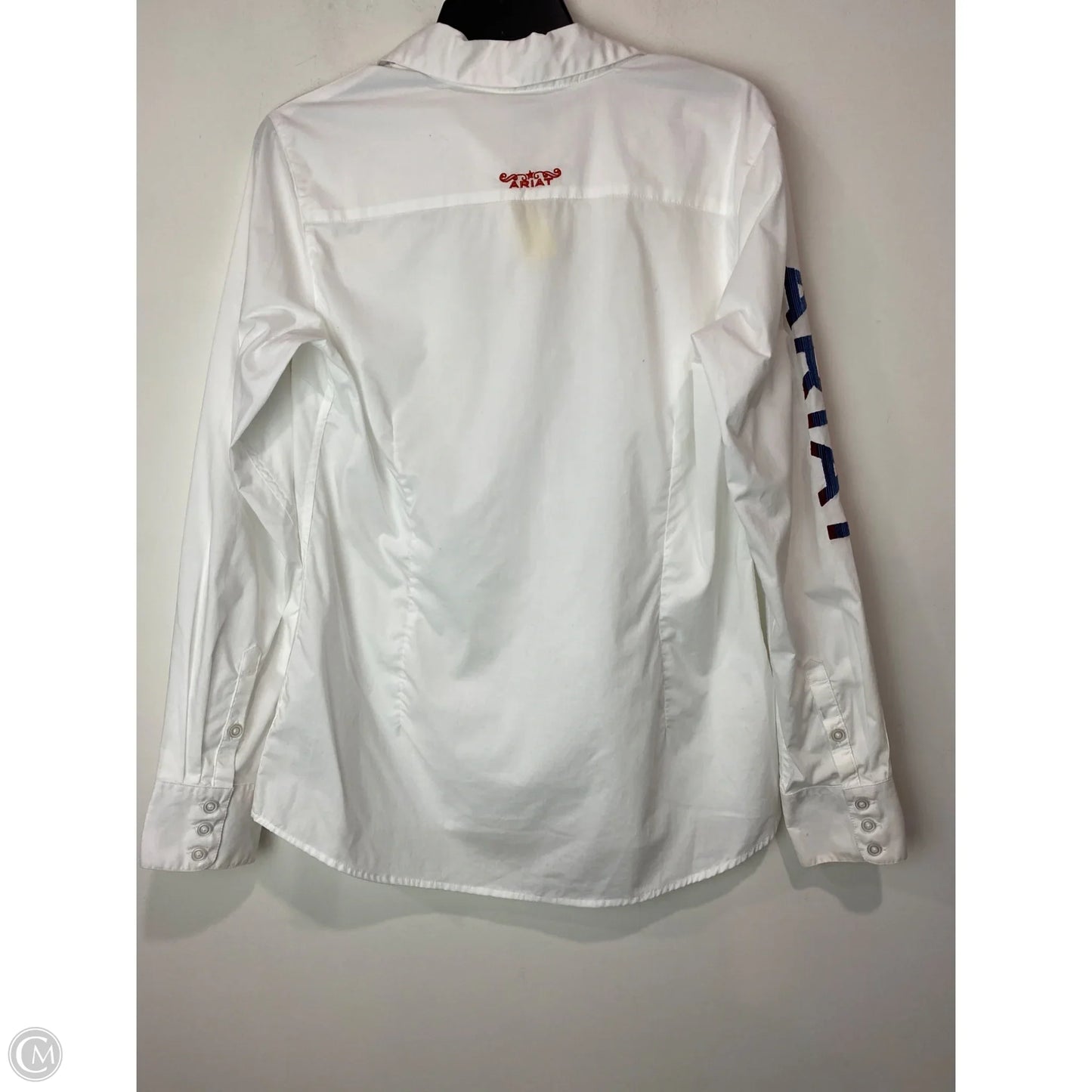 Top Long Sleeve By Ariat In White, Size: L