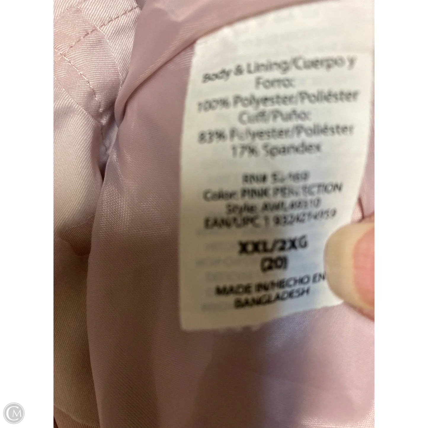 Jacket Other By Athletic Works In Pink, Size: Xxl