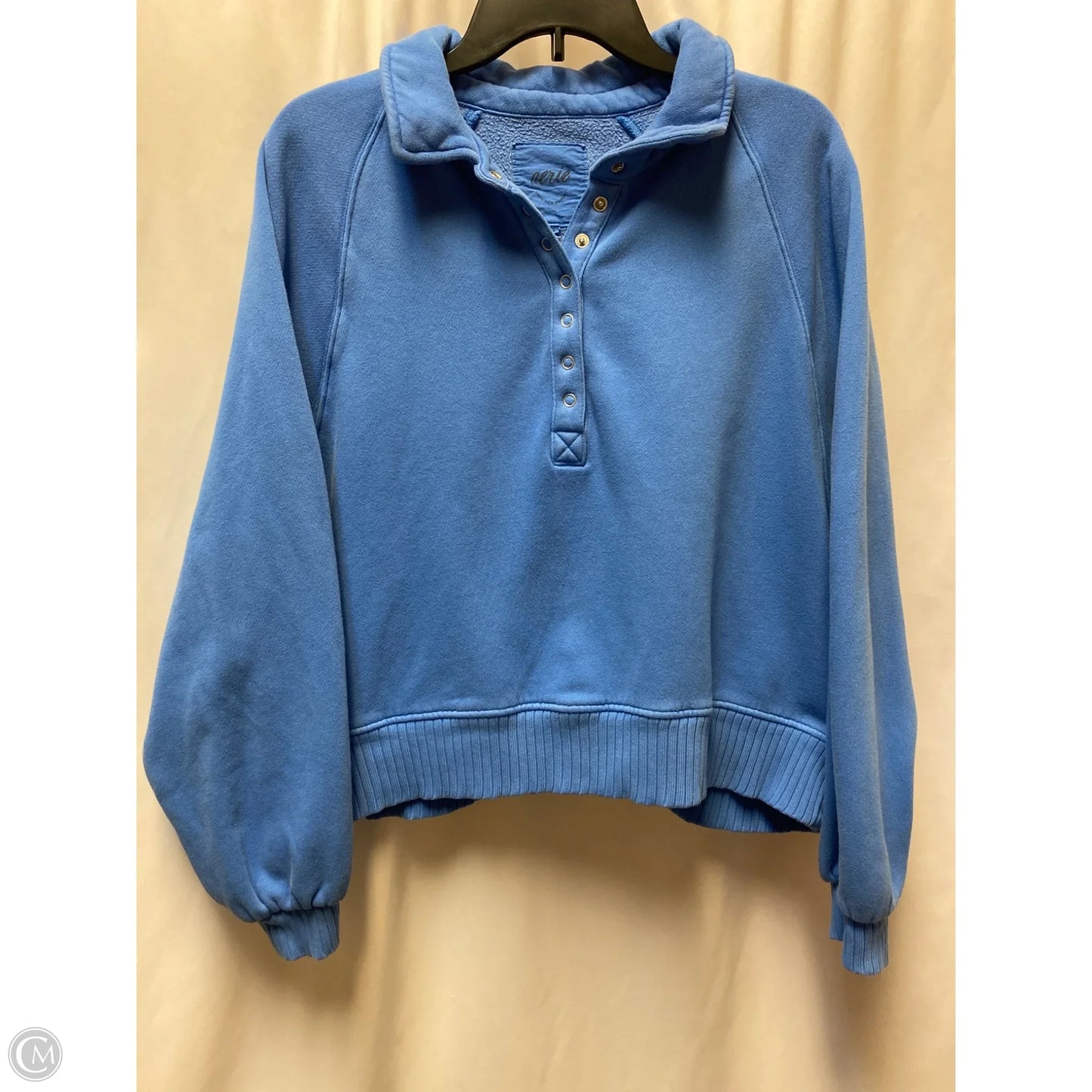 Athletic Sweatshirt Crewneck By Aerie In Blue, Size: L
