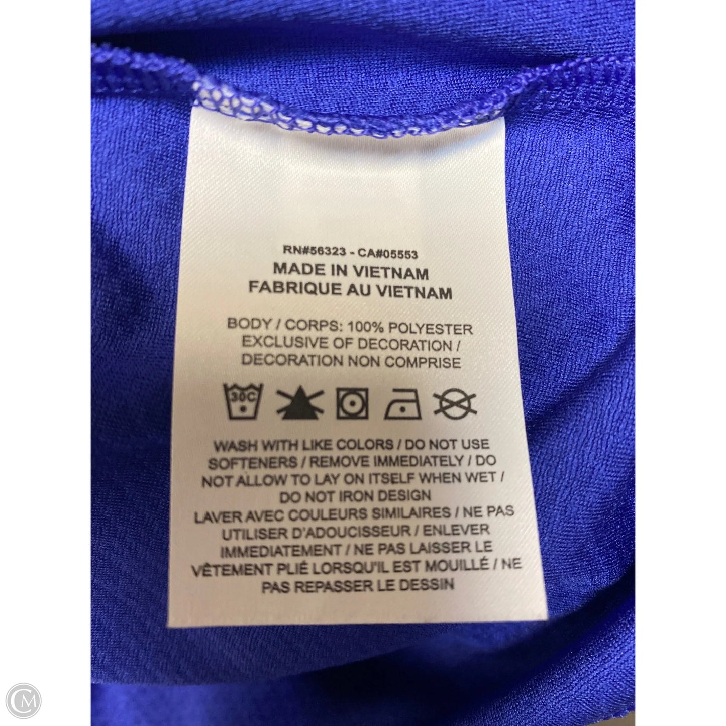 Athletic Top Short Sleeve By Nike In Purple, Size: M