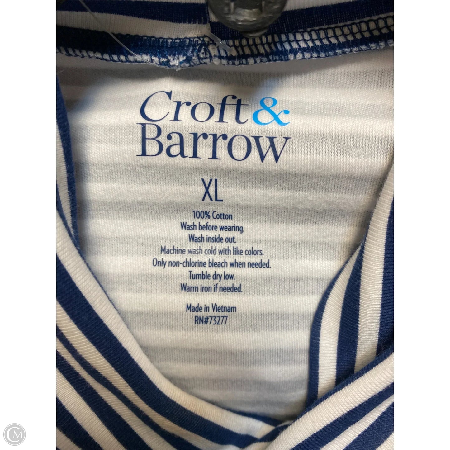 Top Long Sleeve By Croft And Barrow In Blue, Size: Xl