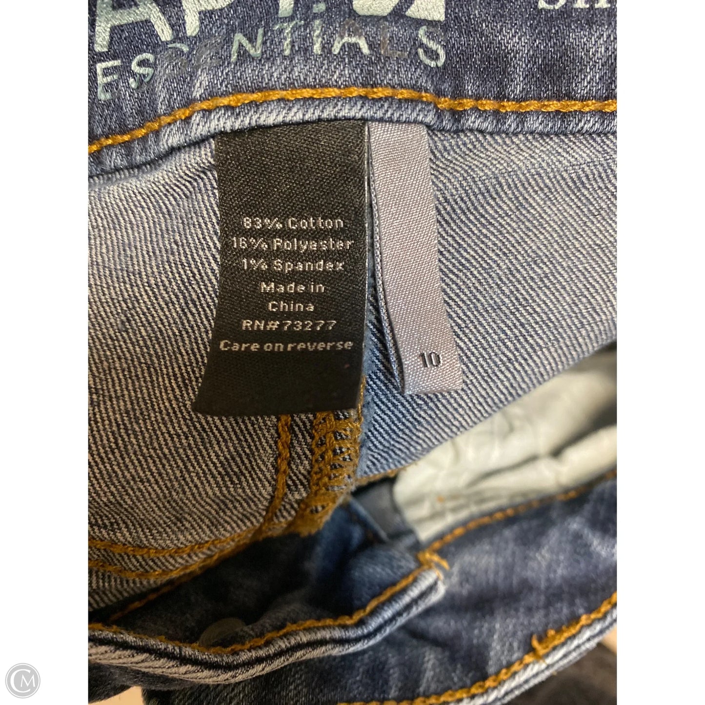 Jeans Skinny By Apt 9 In Blue Denim, Size: 10
