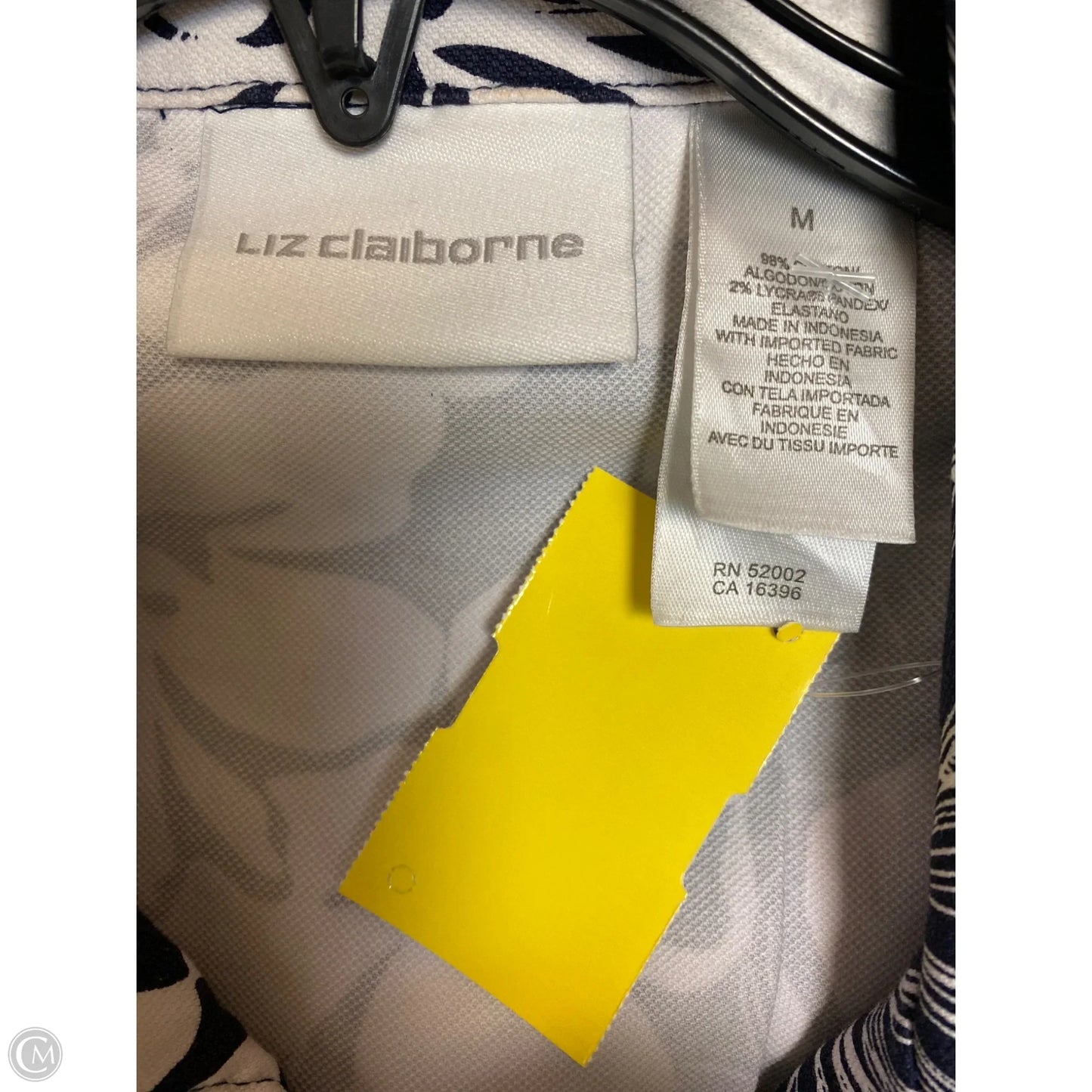 Jacket Denim By Liz Claiborne In Navy, Size: M