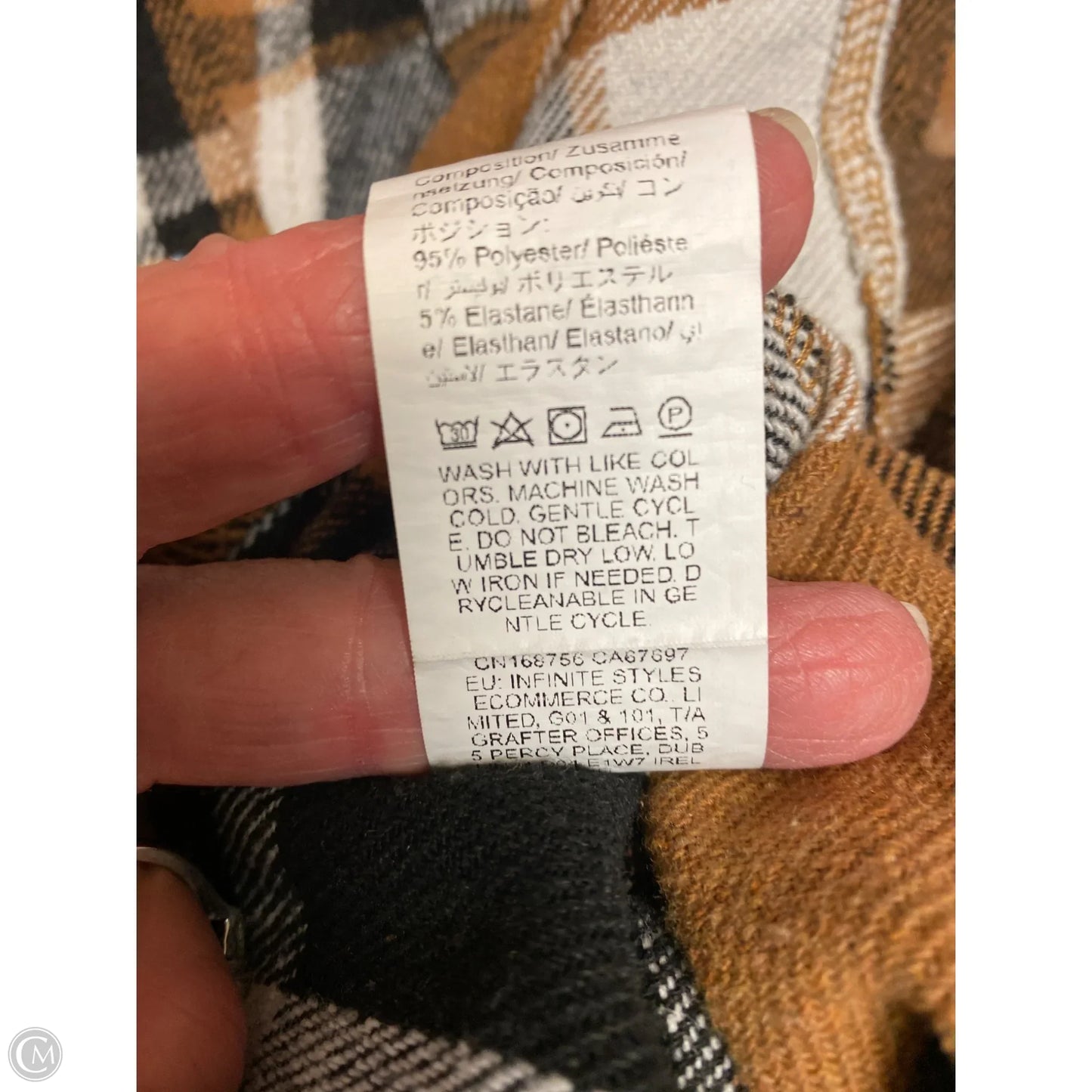 Jacket Shirt By Shein In Brown, Size: 1x