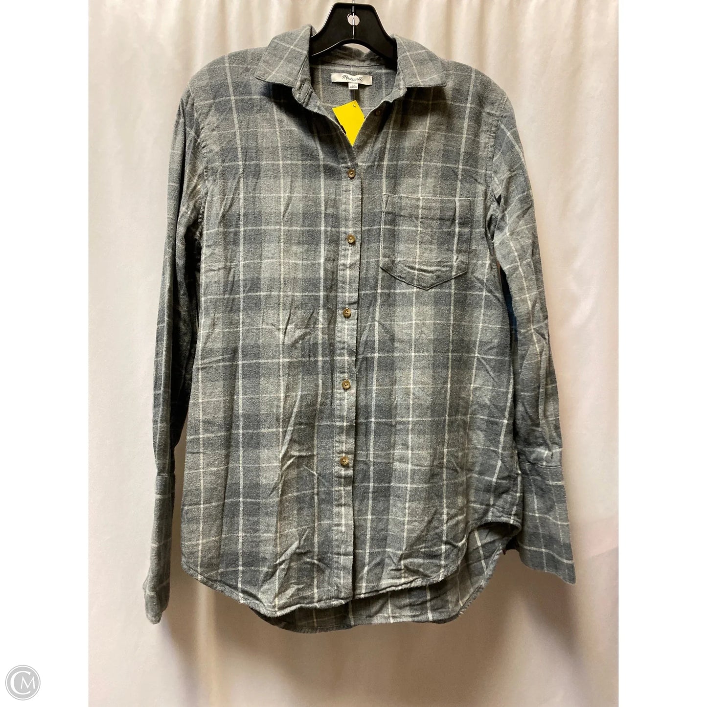 Top Long Sleeve By Madewell In Grey, Size: Xs