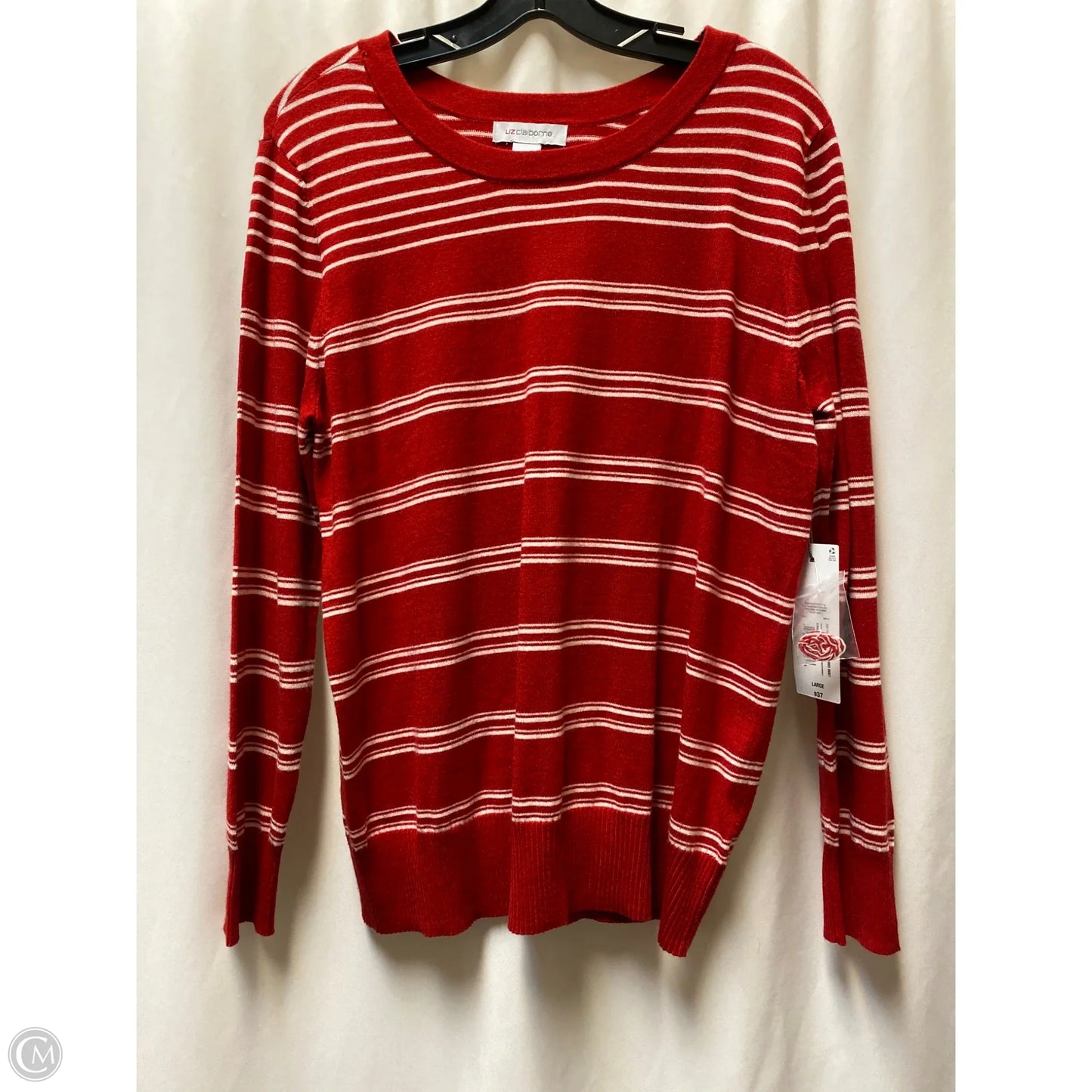 Sweater By Liz Claiborne In Red, Size: L